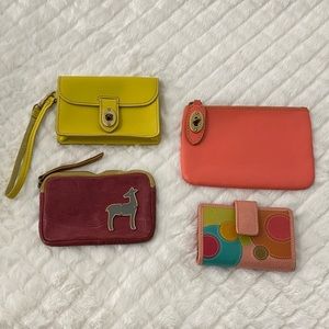 Fossil Leather Pouch and Wallet Bundle